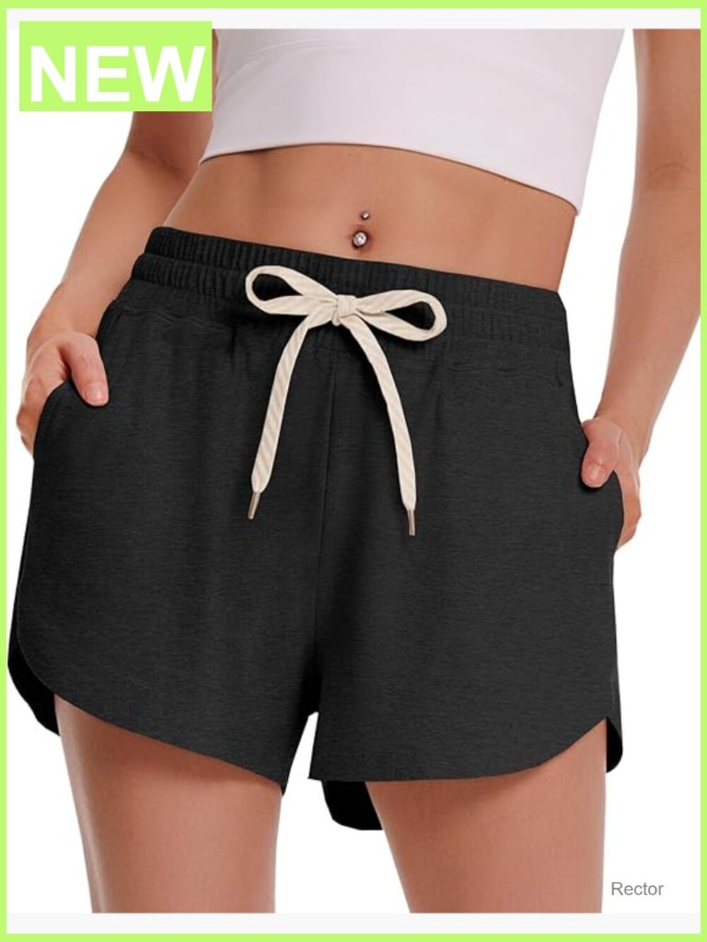 High Waisted Athletic Shorts with Pockets - Running Lounge Workout